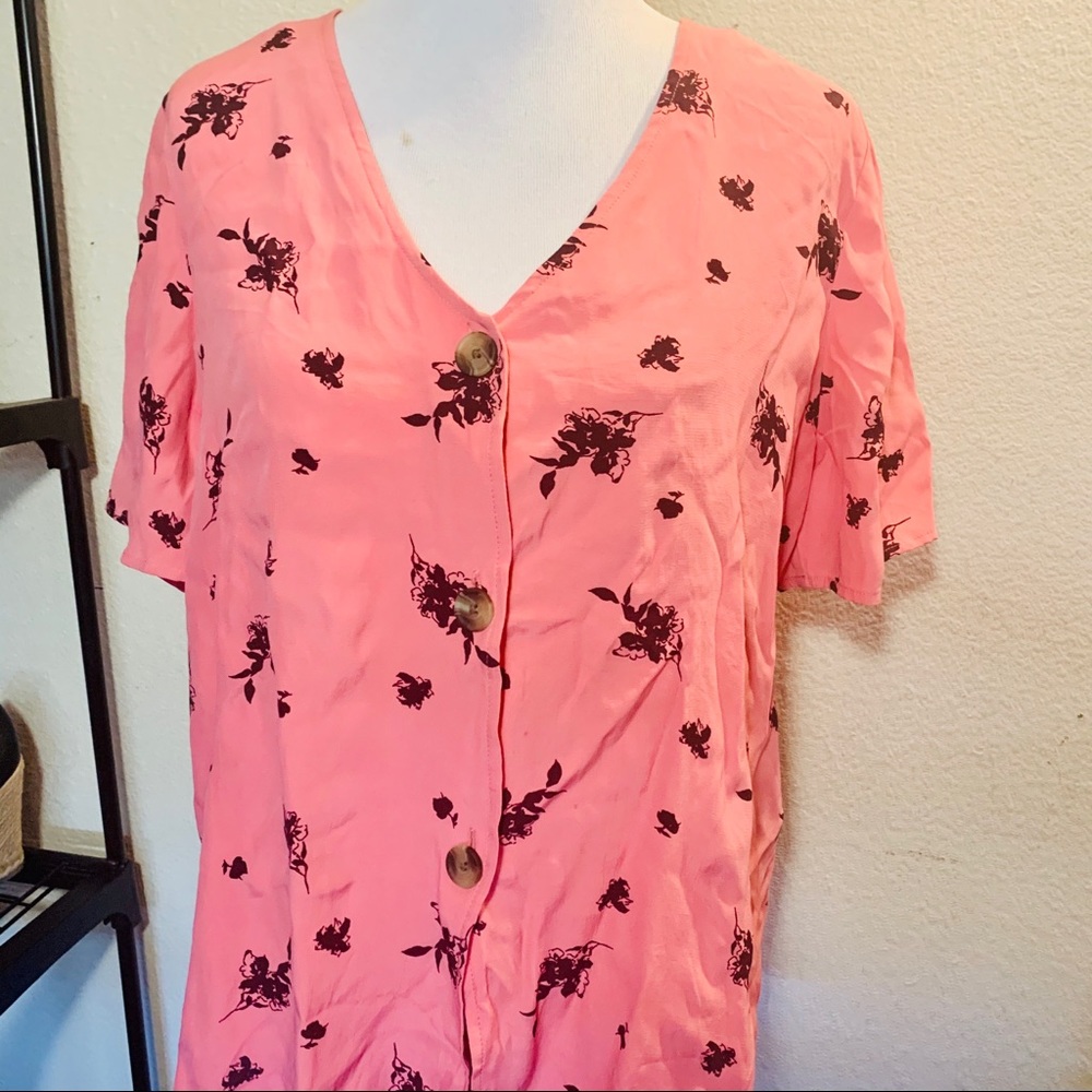 Something Navy Floral Button Down Top - image 5